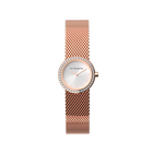 Milan mesh watch - Rose gold finish, Précieuse round watch case image number 2