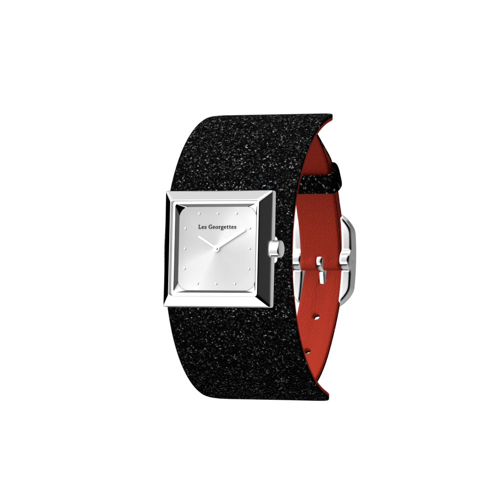 absolue-square-watch-case-black-glitter-red-leather-strap-silver-finish-buckle-pack_bracelet_cuir_montre-1
