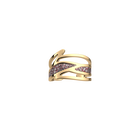 Bague Perroquet laque paillettes multicolores, Finition Dorée image number 1