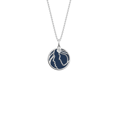 Gemini necklace, Sun / Navy Blue reversible insert gemini-necklace-sun-navy-blue-reversible-insert-pack_collier_zodiaque