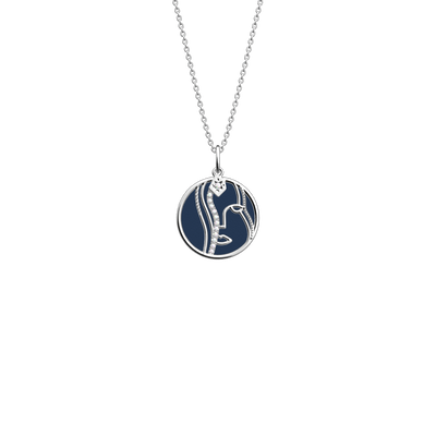 Virgo necklace, Sun / Navy Blue reversible insert virgo-necklace-sun-navy-blue-reversible-insert-pack_collier_zodiaque