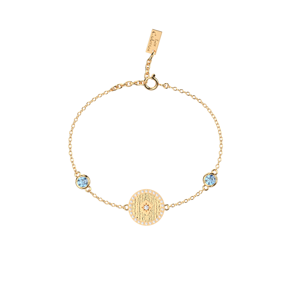 Bracelet chaîne Birthstones, Décembre - Les Georgettes - Modalova