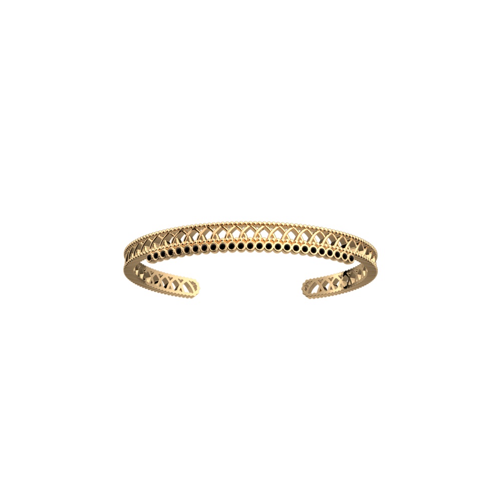 Arabesque-bangle-Black-Lacquer-gold-finish-new-collection