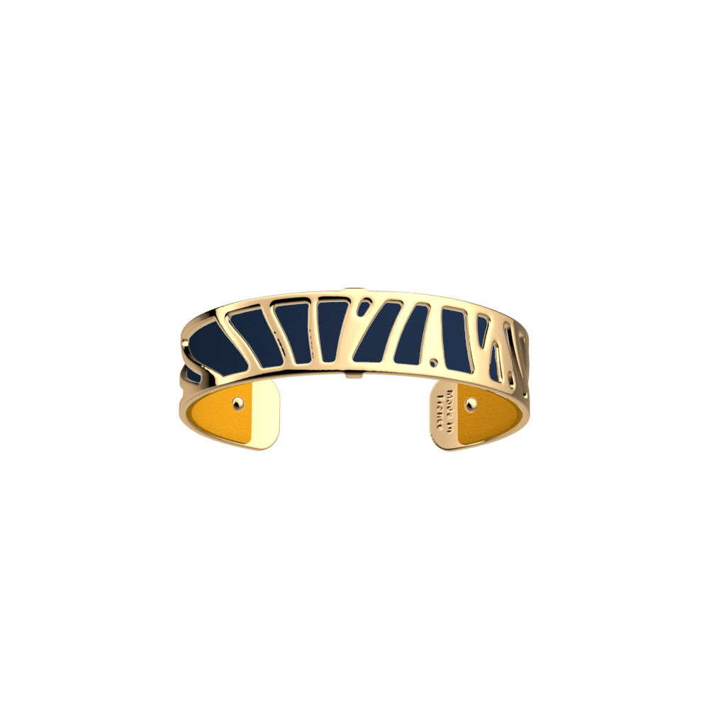 manchette-14mm-perroquet-cuir-sun-marine-dorée