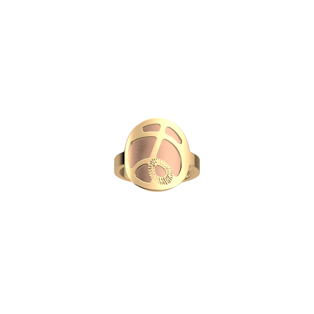 Céleste Ring, Gold finish, Metallic Blue / Pink Metal image number 2