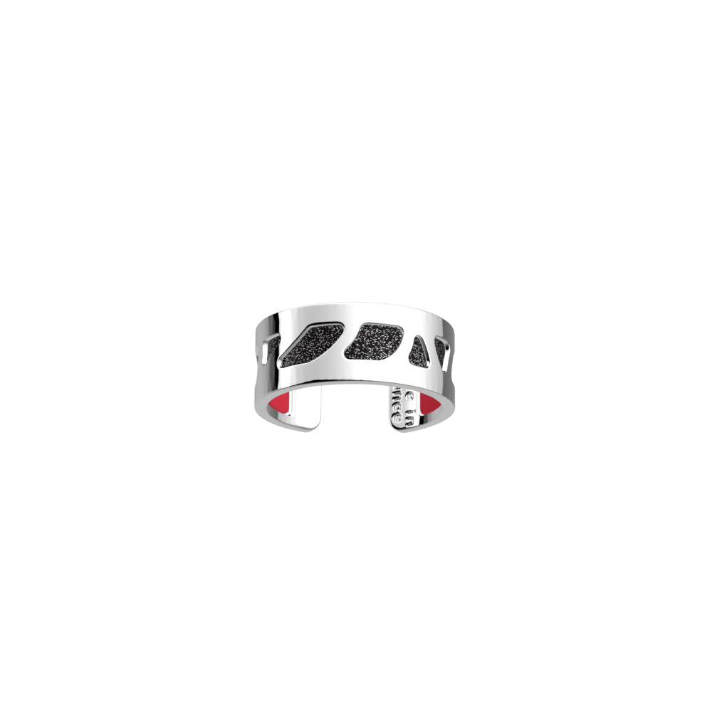 Perroquet Ring, Silber Ausführung, Glitzer Schwarz / Rot image number 1