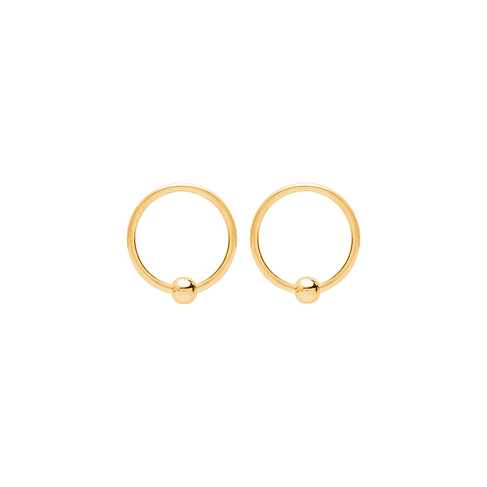 Hoopy Earrings, Gold finish image number 1
