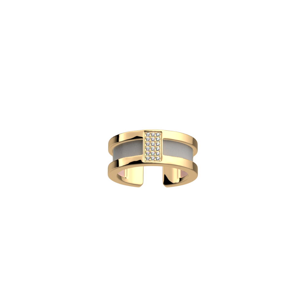 Barrette Ring, Gold Ausführung, Hellrosa / Hellgrau image number 2