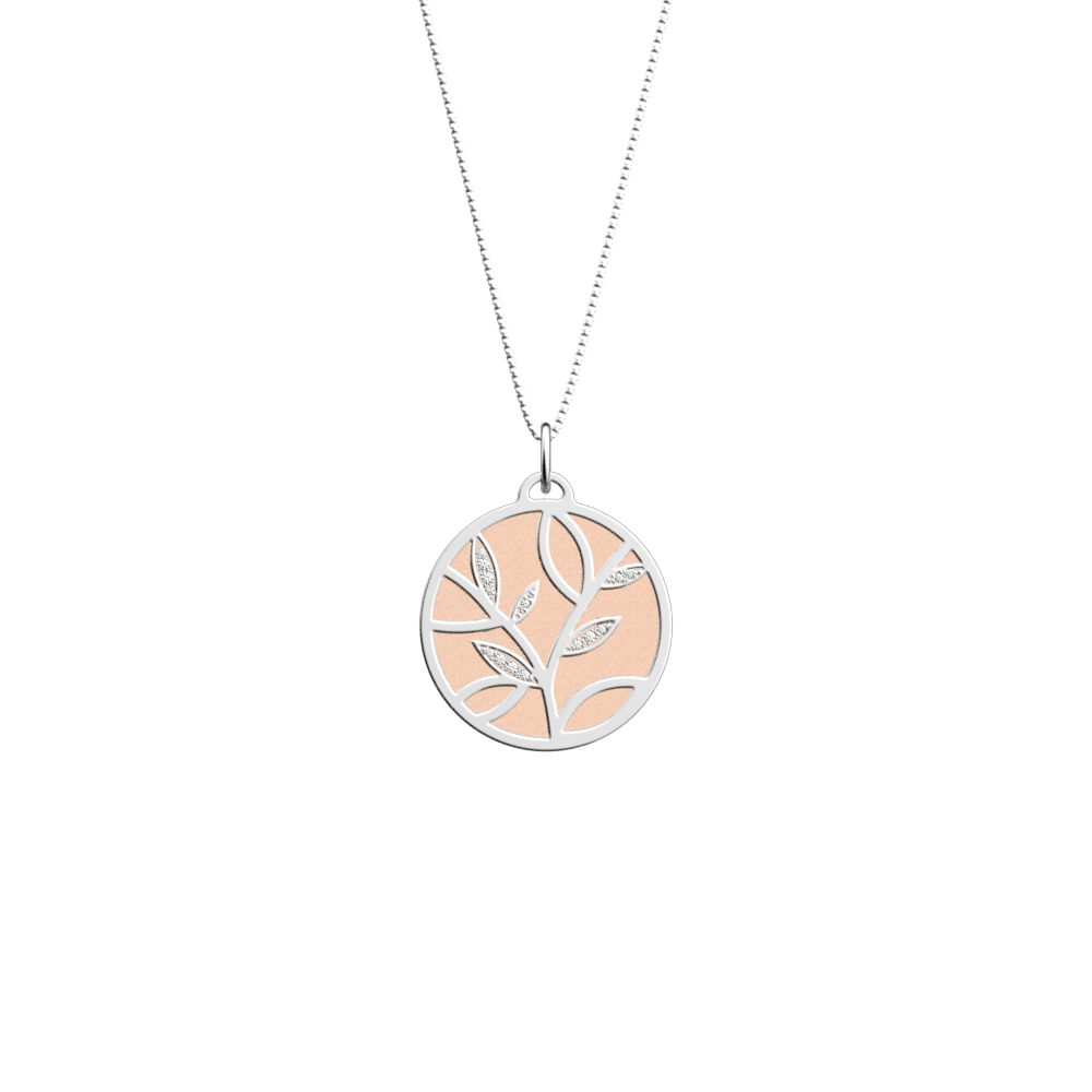 Collier Arbre De Vie, Finition argentée, Nude / Aquatic image number 1