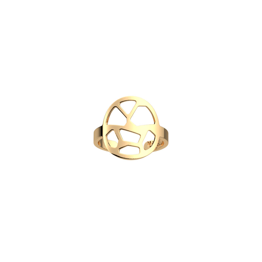 Girafe round 16mm ring, Gold finish image number 1