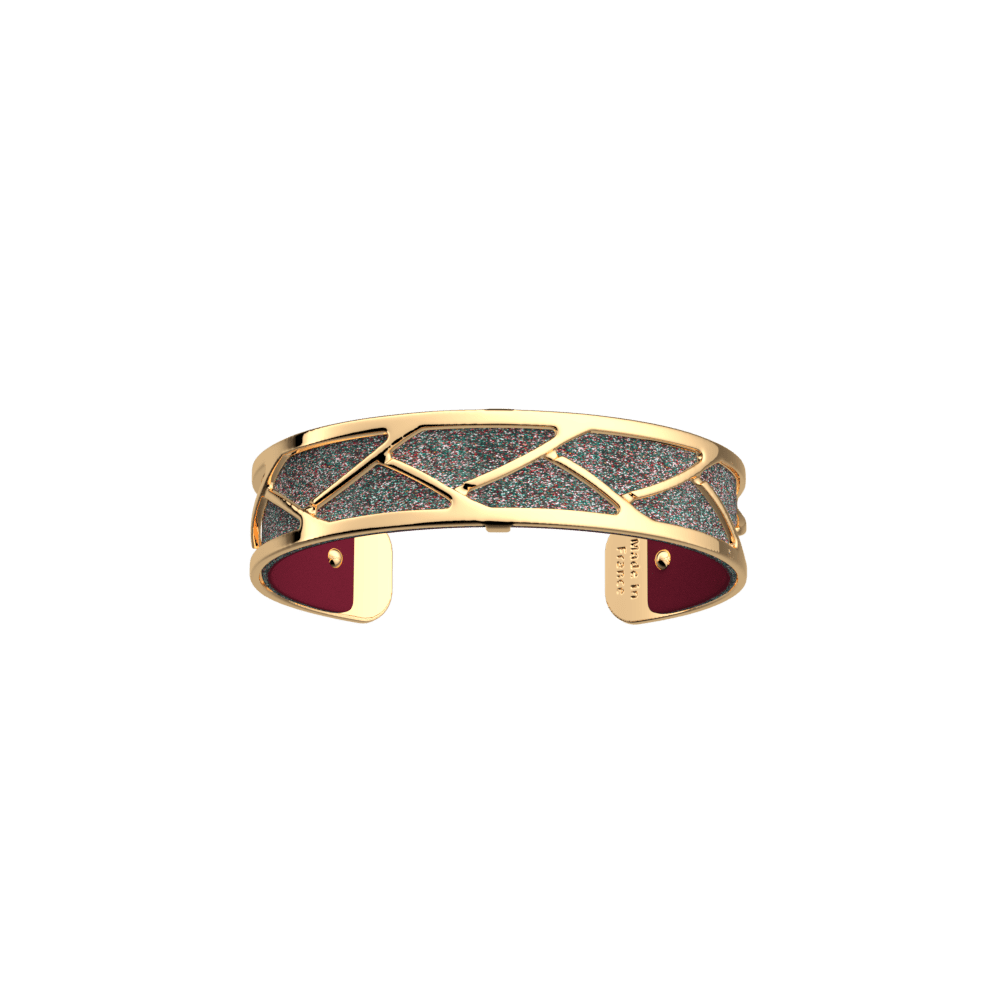 Tresse Bracelet, Gold finish, Soft Raspberry / Multicoloured Glitter image number 2