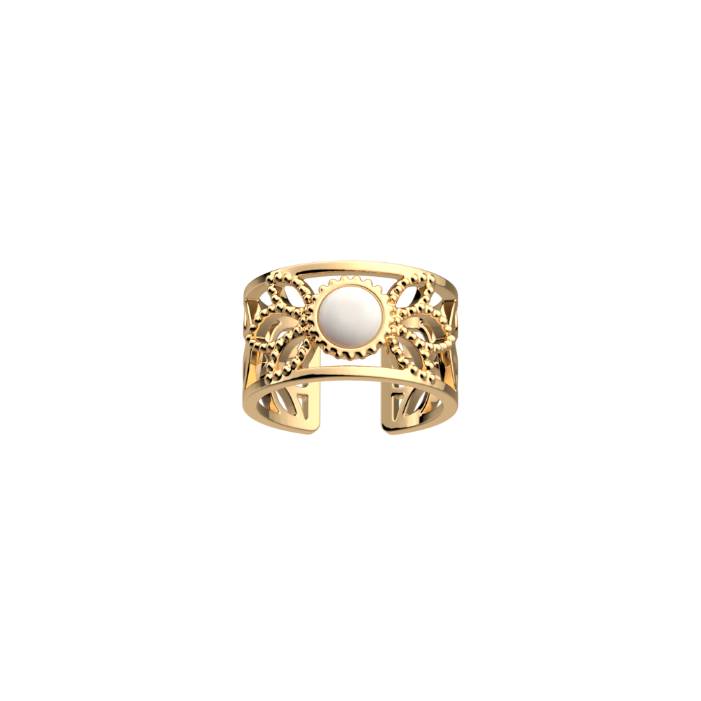 Lotus Perle Ring, Gold finish image number 1