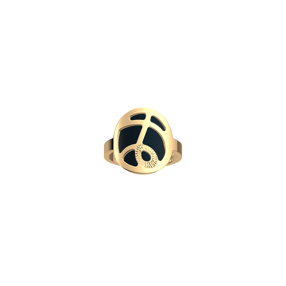 Céleste Ring, Gold finish, Metallic Blue / Pink Metal image number 1