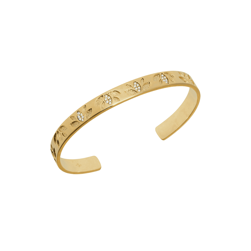 Bracelet Nenuphar Precieuse, Gold finish image number 1