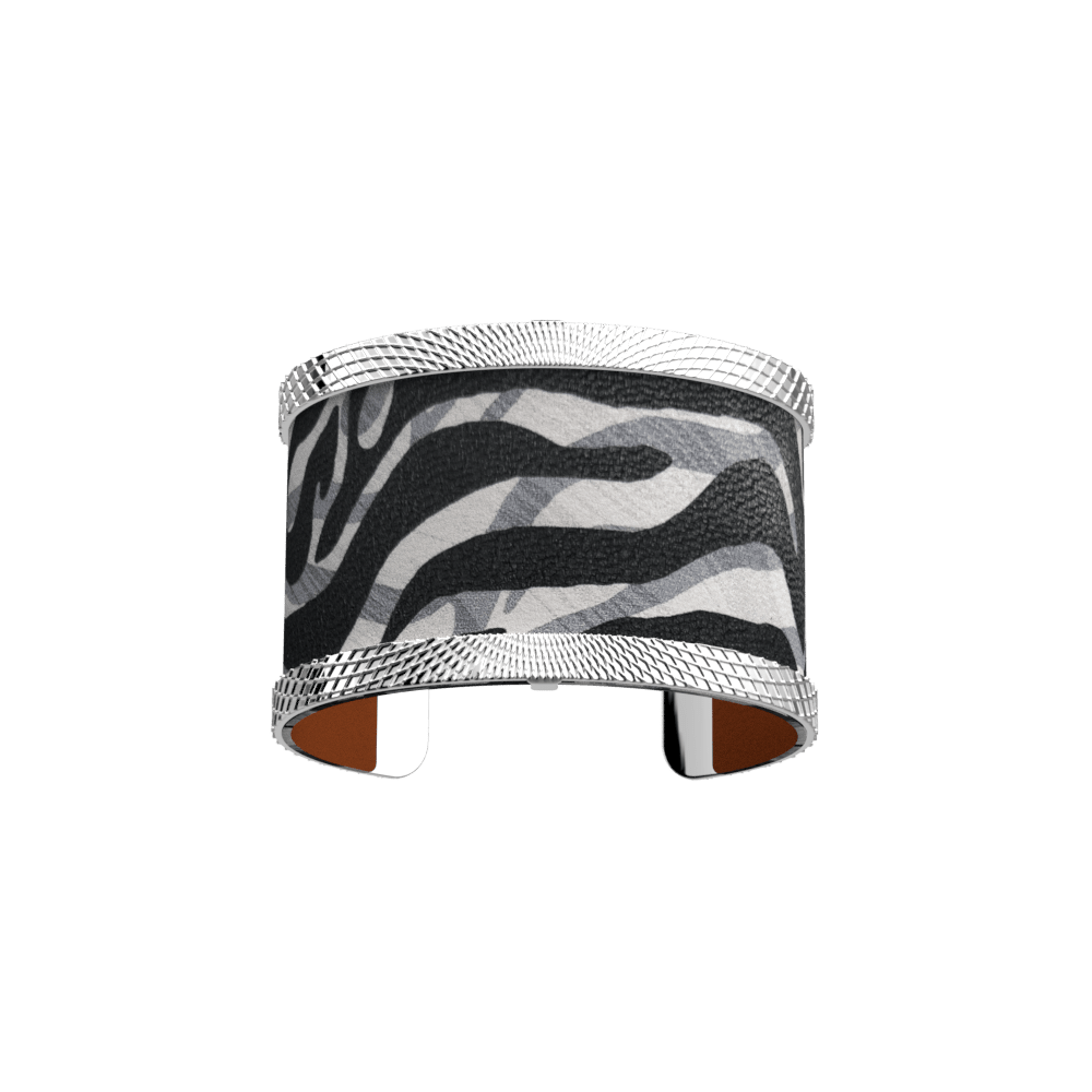 Pure Rayonnante Bracelet, silver finish, Zebra / Cognac image number 1