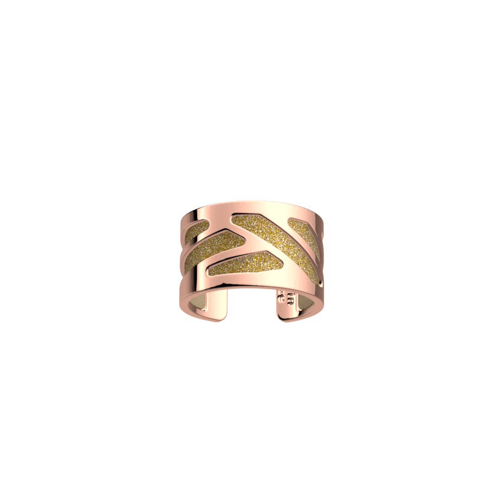 Ruban Ring, Rose Gold finish, Cream / Gold Glitter image number 2