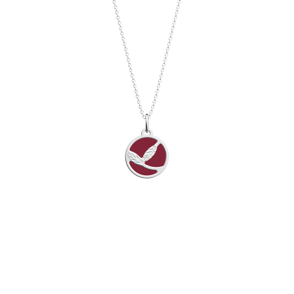 Collier Épis de Blé, Finition argentée, Framboise Soft / Paillettes Multicolores image number 1
