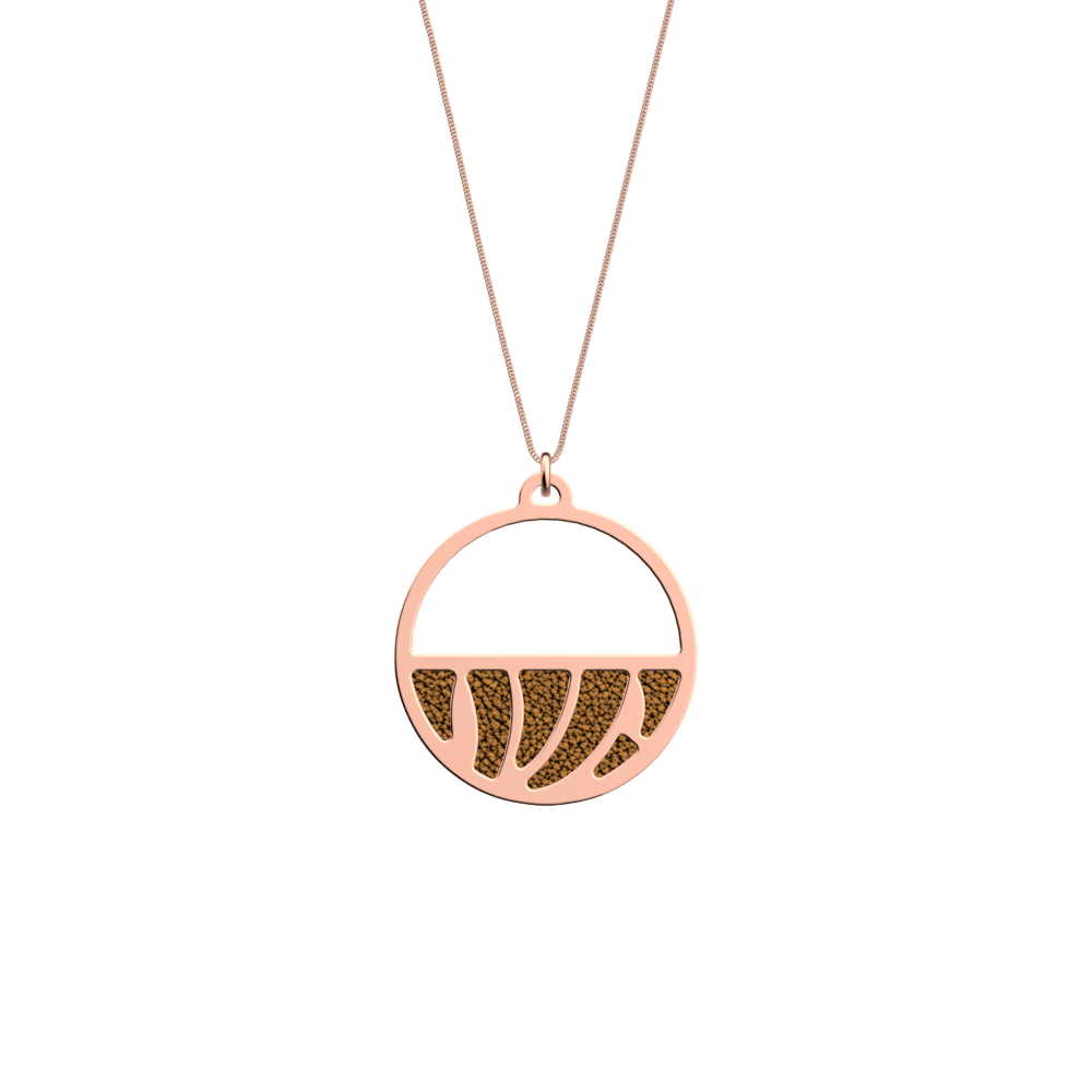 Perroquet Necklace, Rose gold finish, Copper / Dark Green image number 1