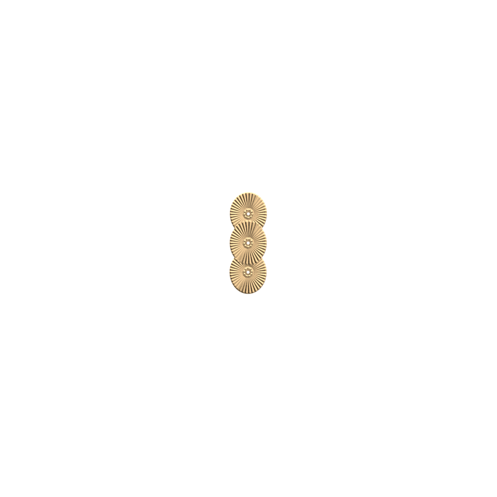 Clip Les Précieuses, 25 mm, con zirconia, Acabado dorado image number 1