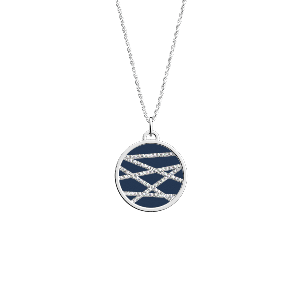 Collier Liens, Finition argentée, Sun / Marine image number 2