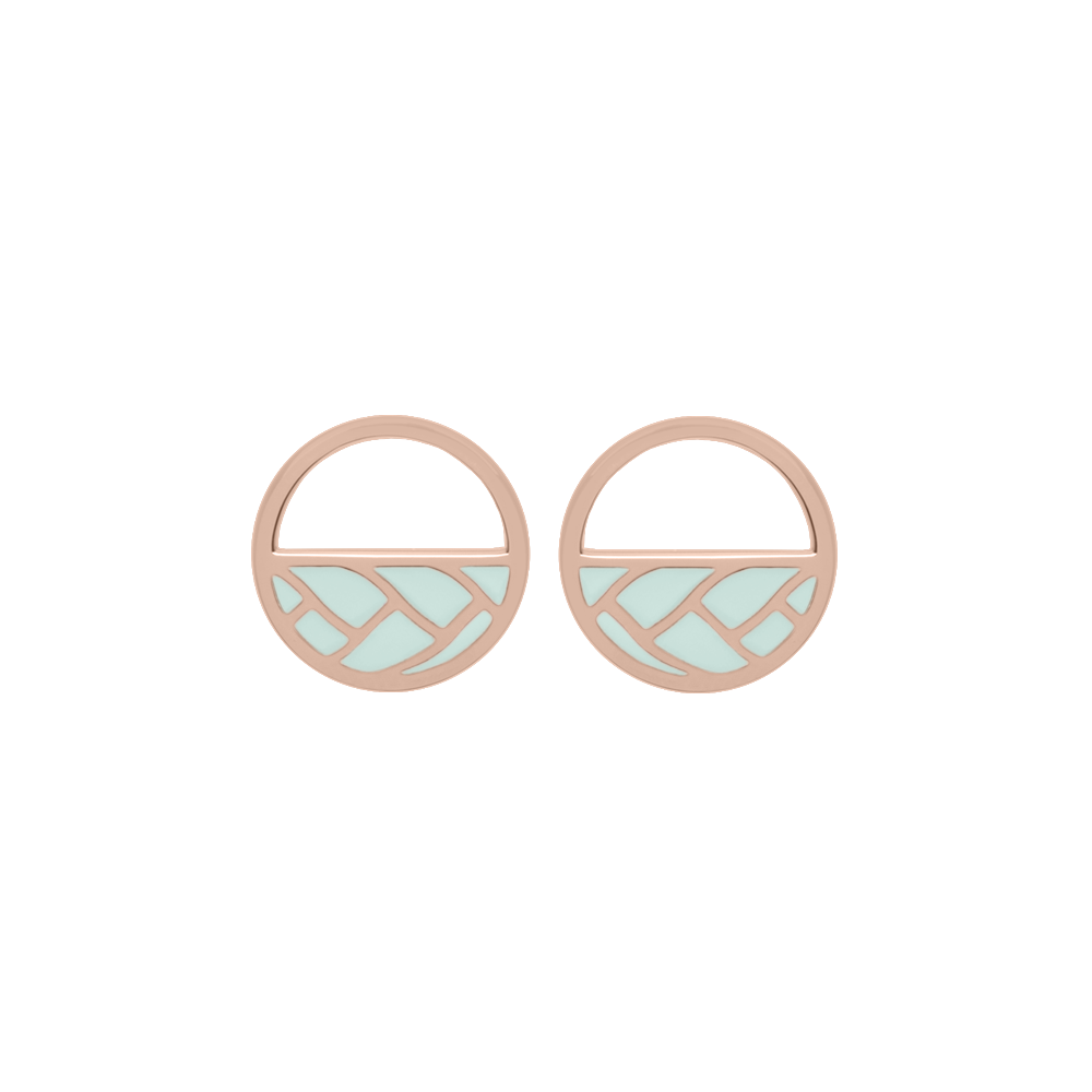Tresse Laque Earrings, Rose Gold finish image number 1
