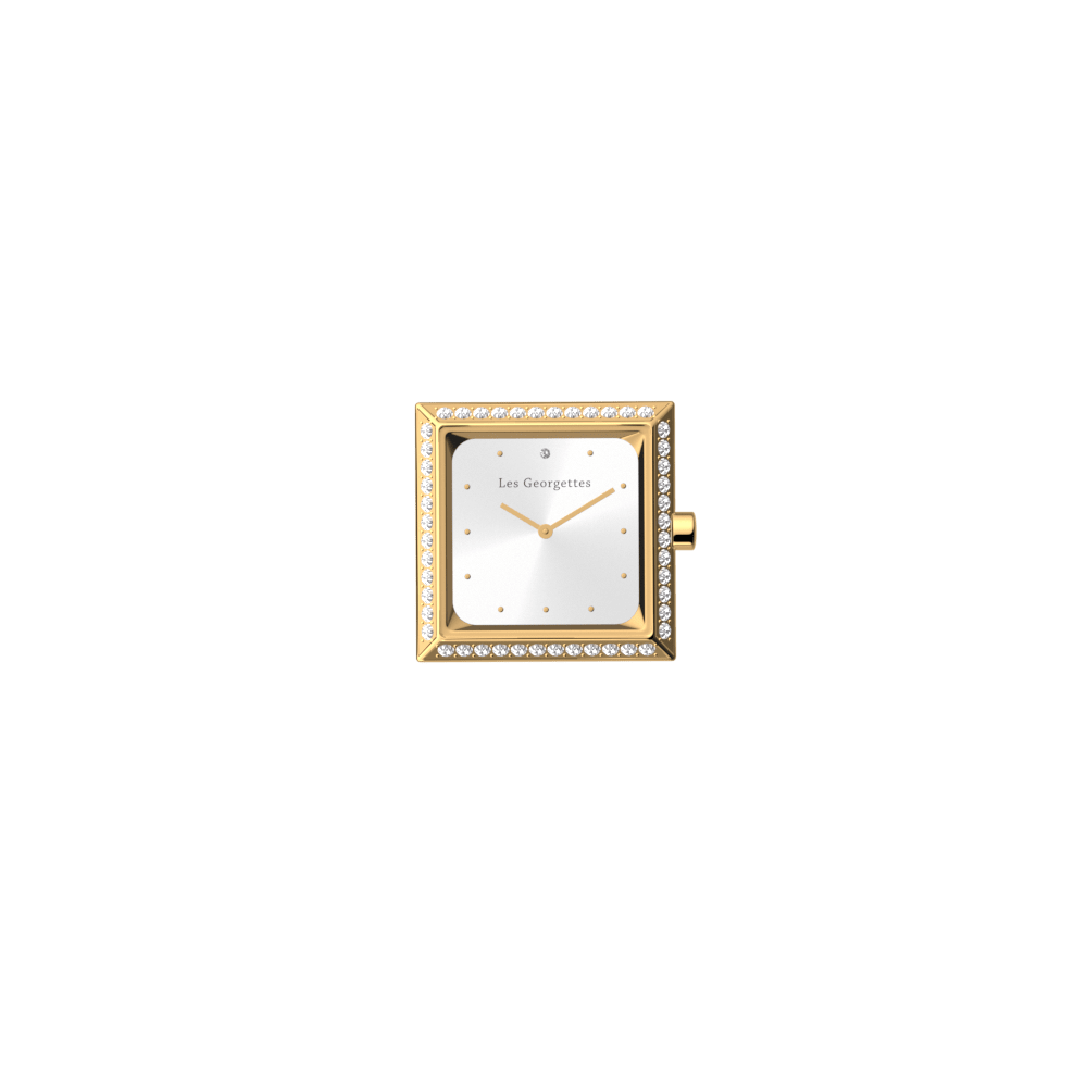 Watch case Absolue square Précieuse, Gold finish image number 1