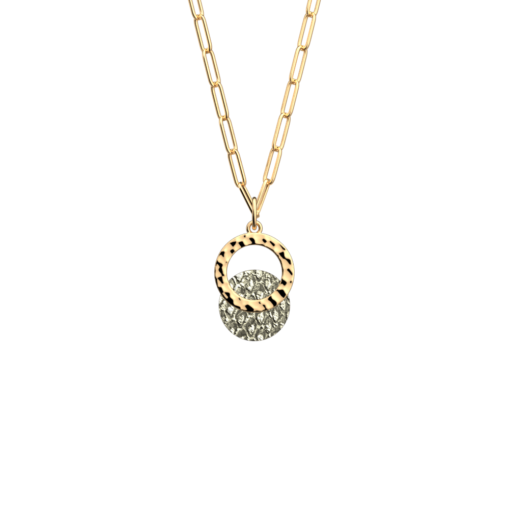 Pure Martelée Necklace, Gold finish, Cobra / Canyon image number 1