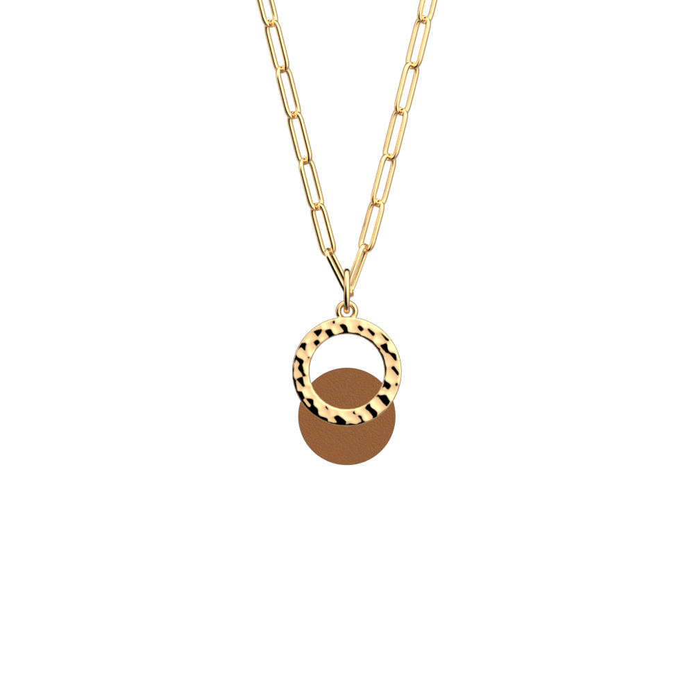 Pure Martelée Necklace, Gold finish, Cobra / Canyon image number 2