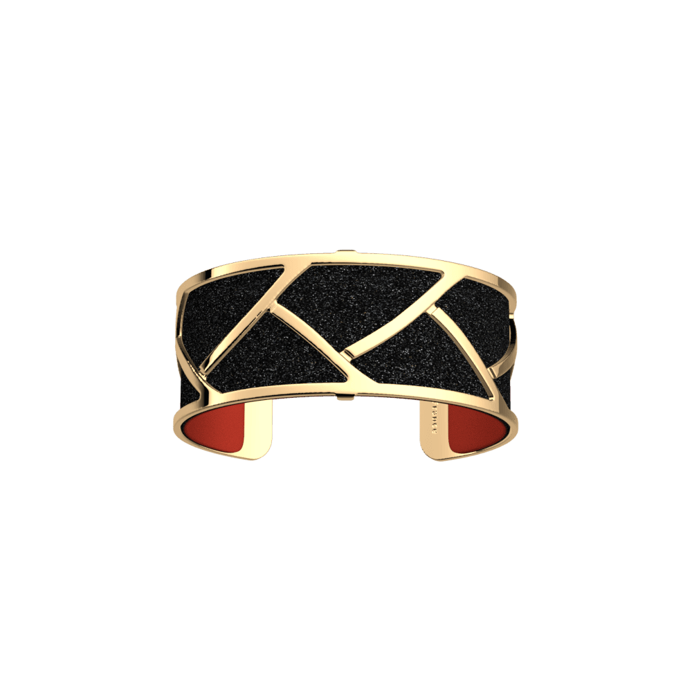 Tresse Bracelet, Gold finish, Red / Black Glitter image number 3
