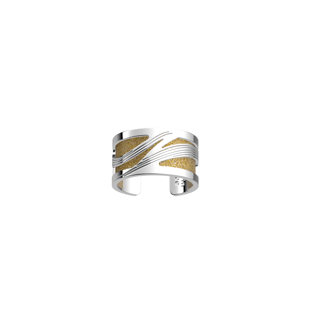 Vibrations Ring, Silver finish, Cream / Gold Glitter image number 2
