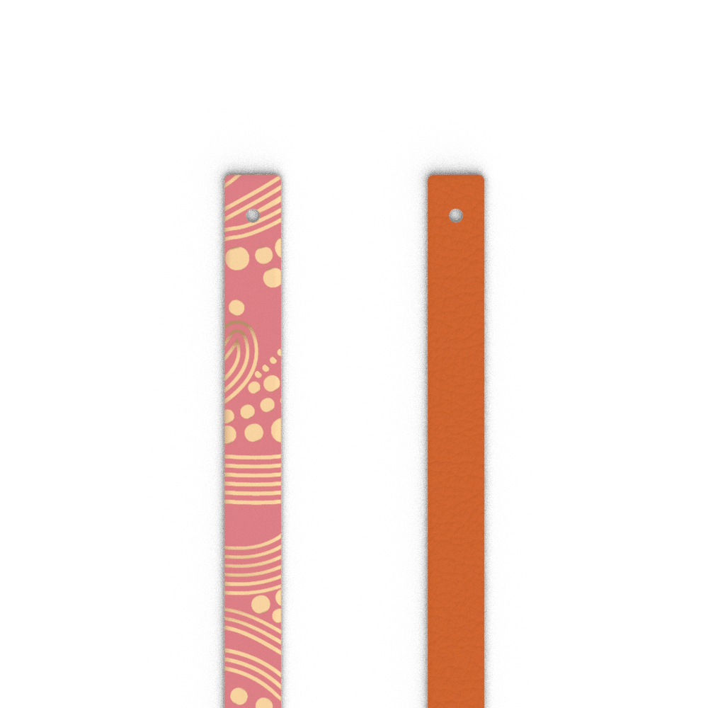 Leather insert Bracelets, Anemone / Capucine Les