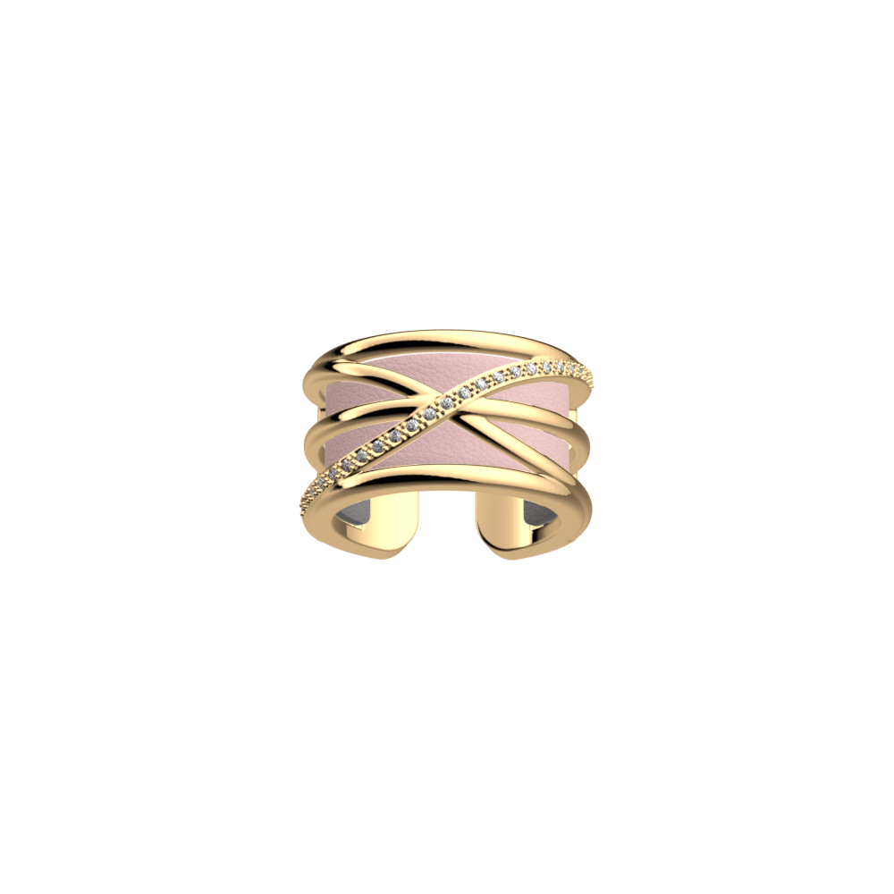Louxor Ring, Gold finish, Light Pink / Light Grey image number 1