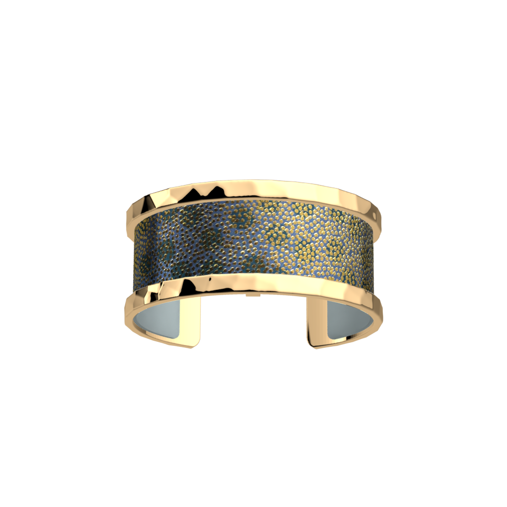 Pure Martelée Bracelet, Gold finish, Disco / Blue Pearl image number 1