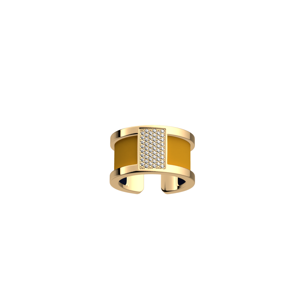 Barrette Ring, Gold finish, Sun / Navy Blue image number 1
