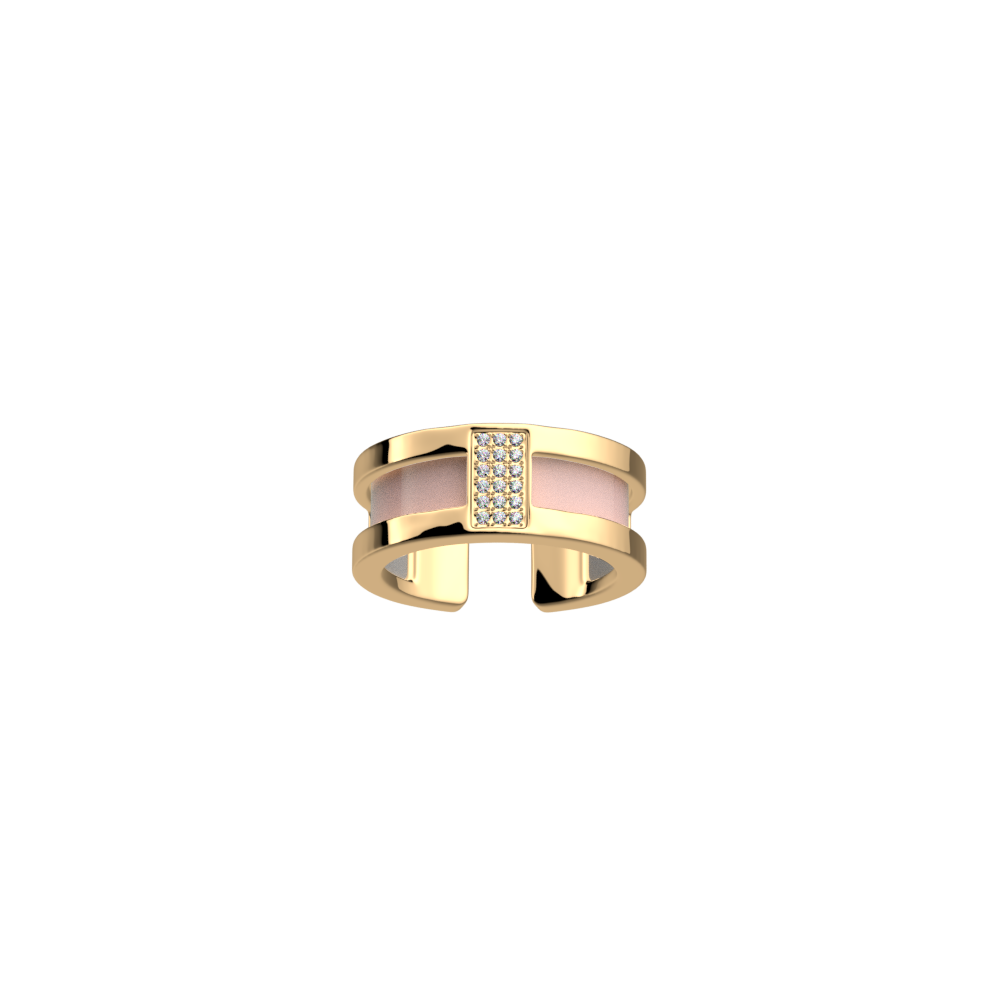 Barrette Ring, Gold Ausführung, Hellrosa / Hellgrau image number 1