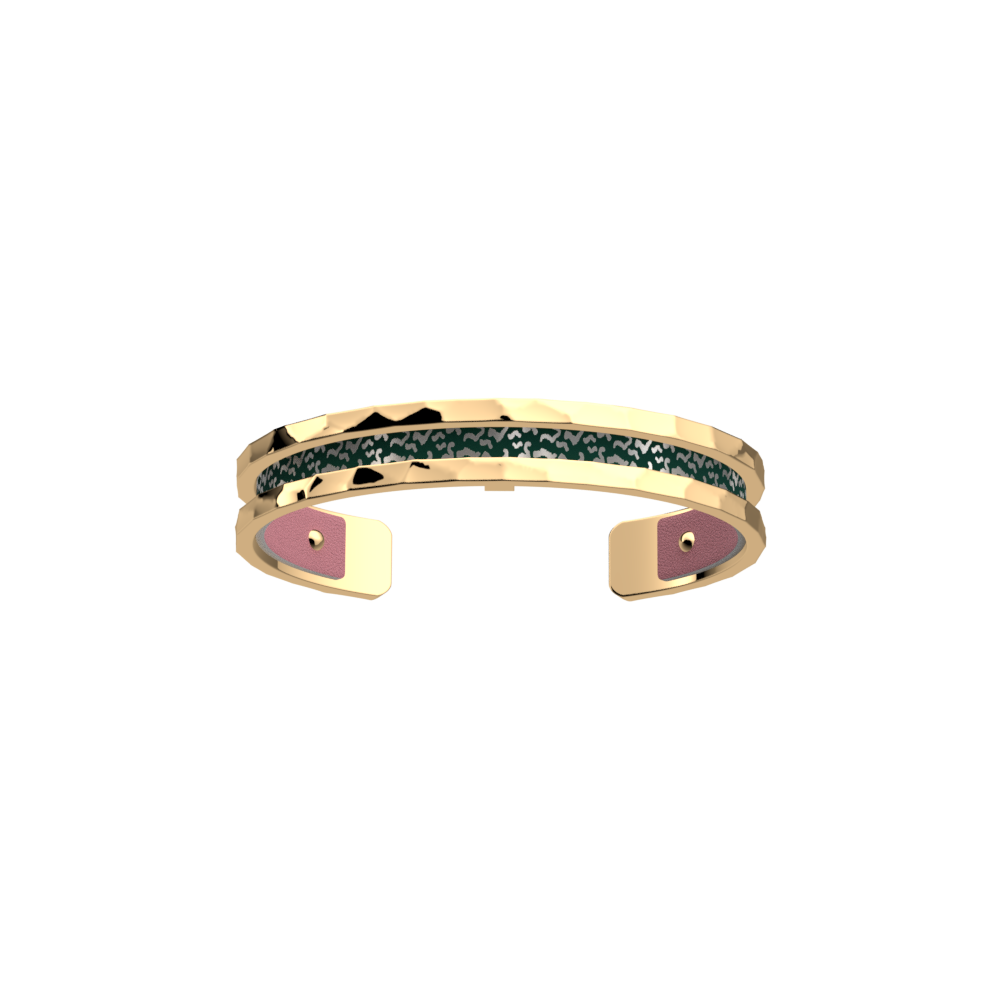 Pure Martelée Bracelet, Gold finish, Moss / Antique Pink image number 1