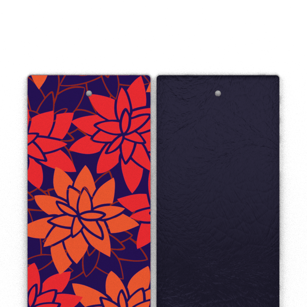 leather insert Bracelets & Bags, Water Lily / Metallic Navy Blue