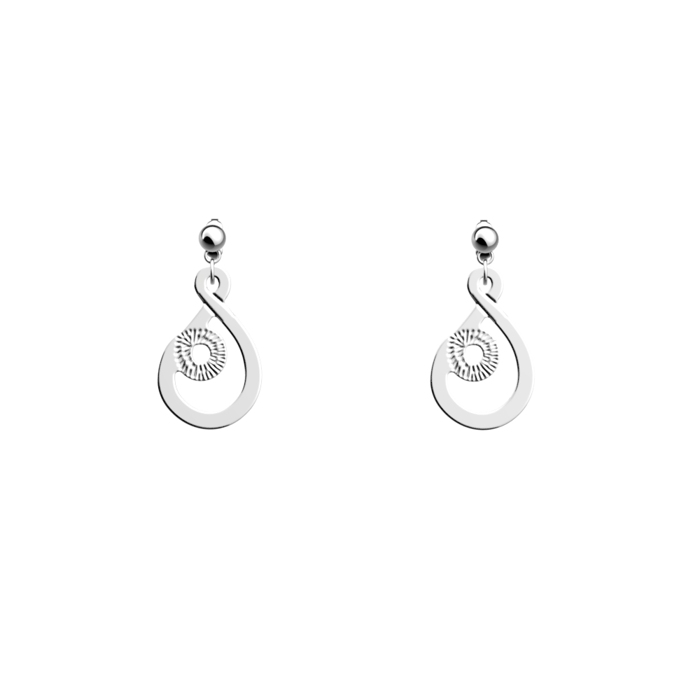 Céleste 25mm Earrings, Silver finish image number 1