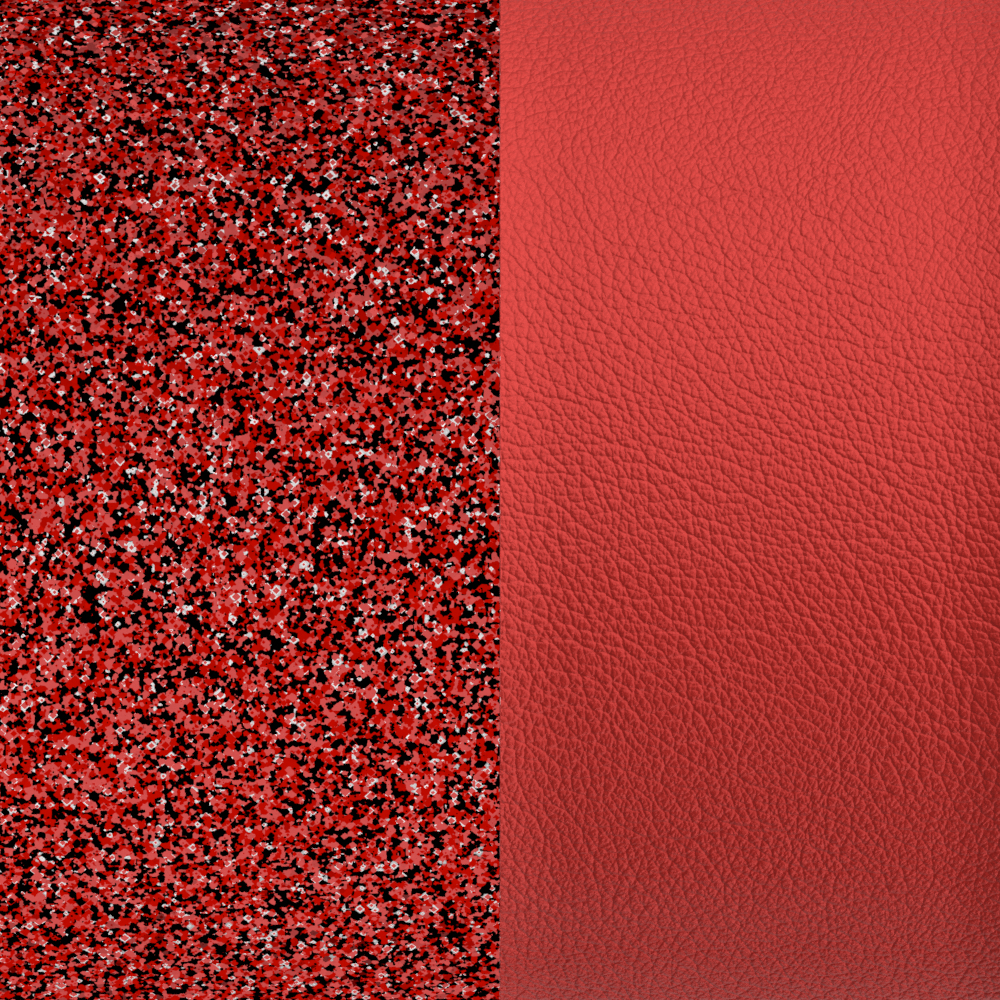 Leather insert - Bracelets, Red Glitter / Scarlet image number 1