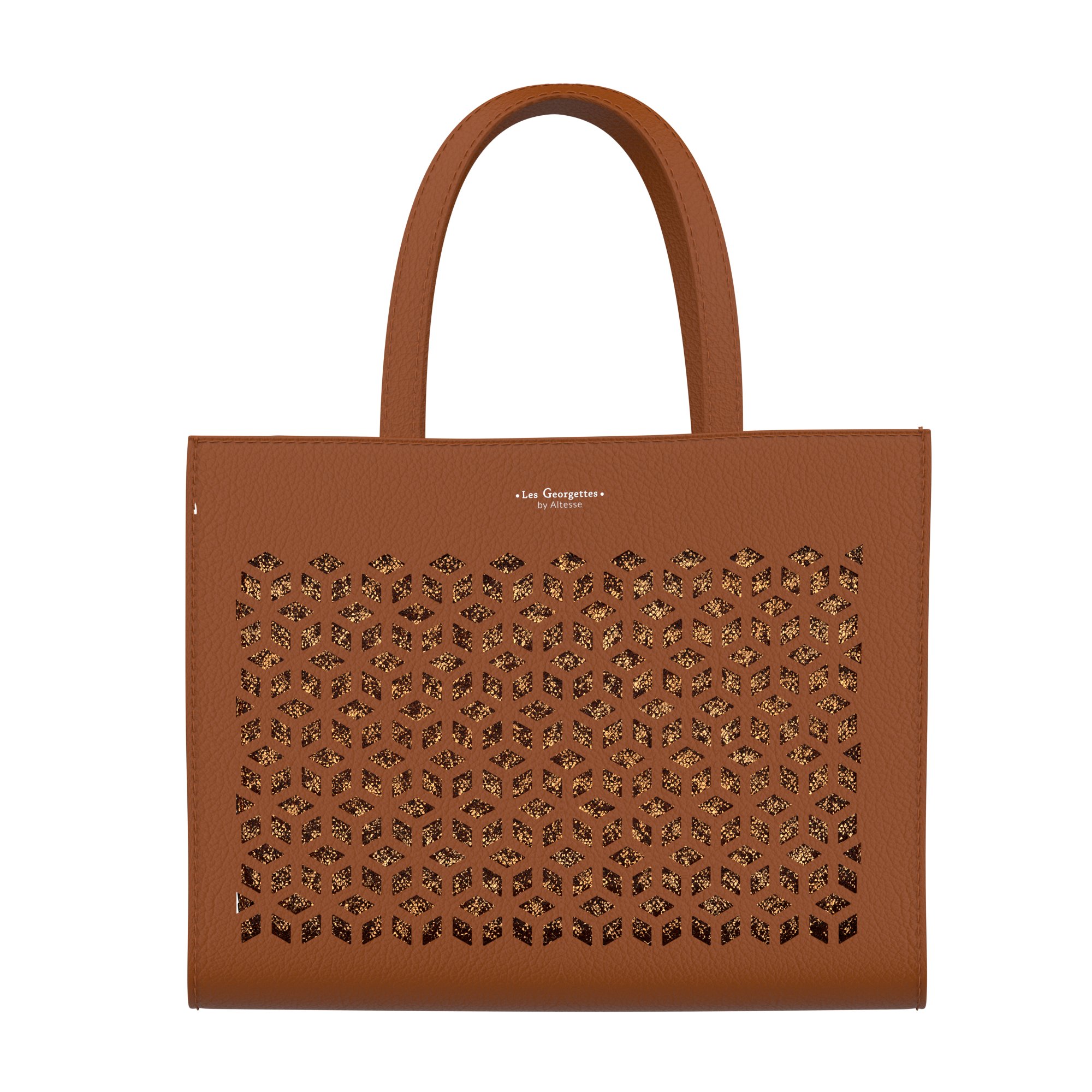 Camel Sac à Main Dentelle Bag, Resille pattern - Metallic Copper lining image number 1
