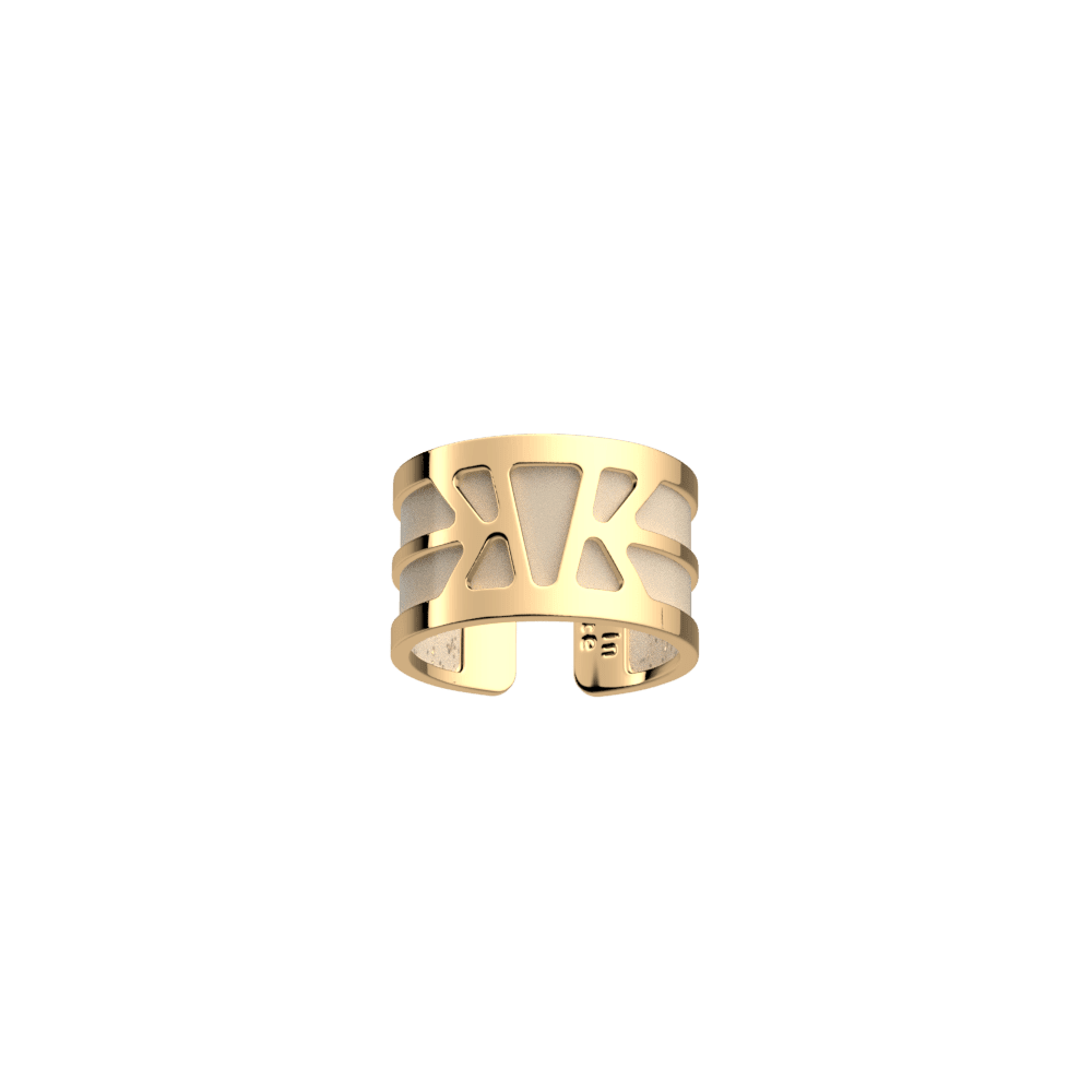 Ibiza Ring, Gold finish, Cream / Gold Glitter image number 2