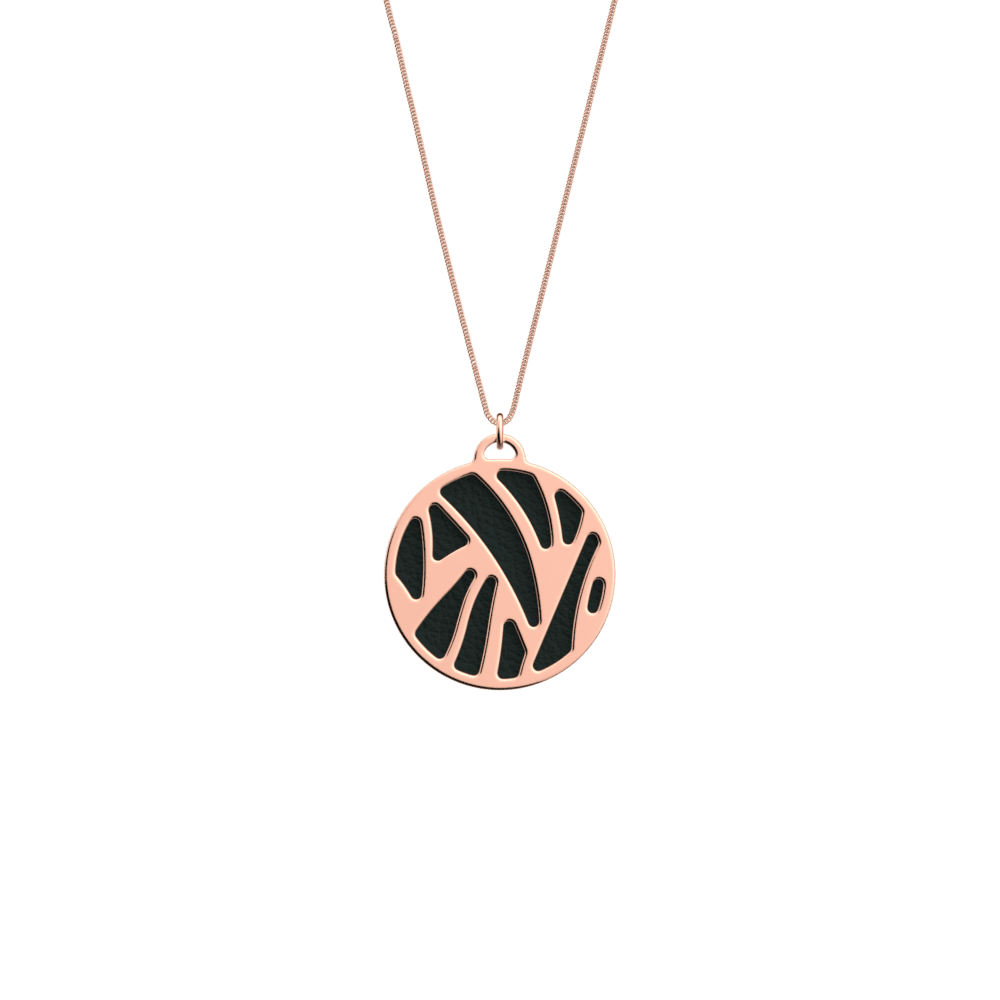 Perroquet Necklace, Rose gold finish, Copper / Dark Green image number 2